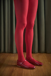 Red Solid Tights