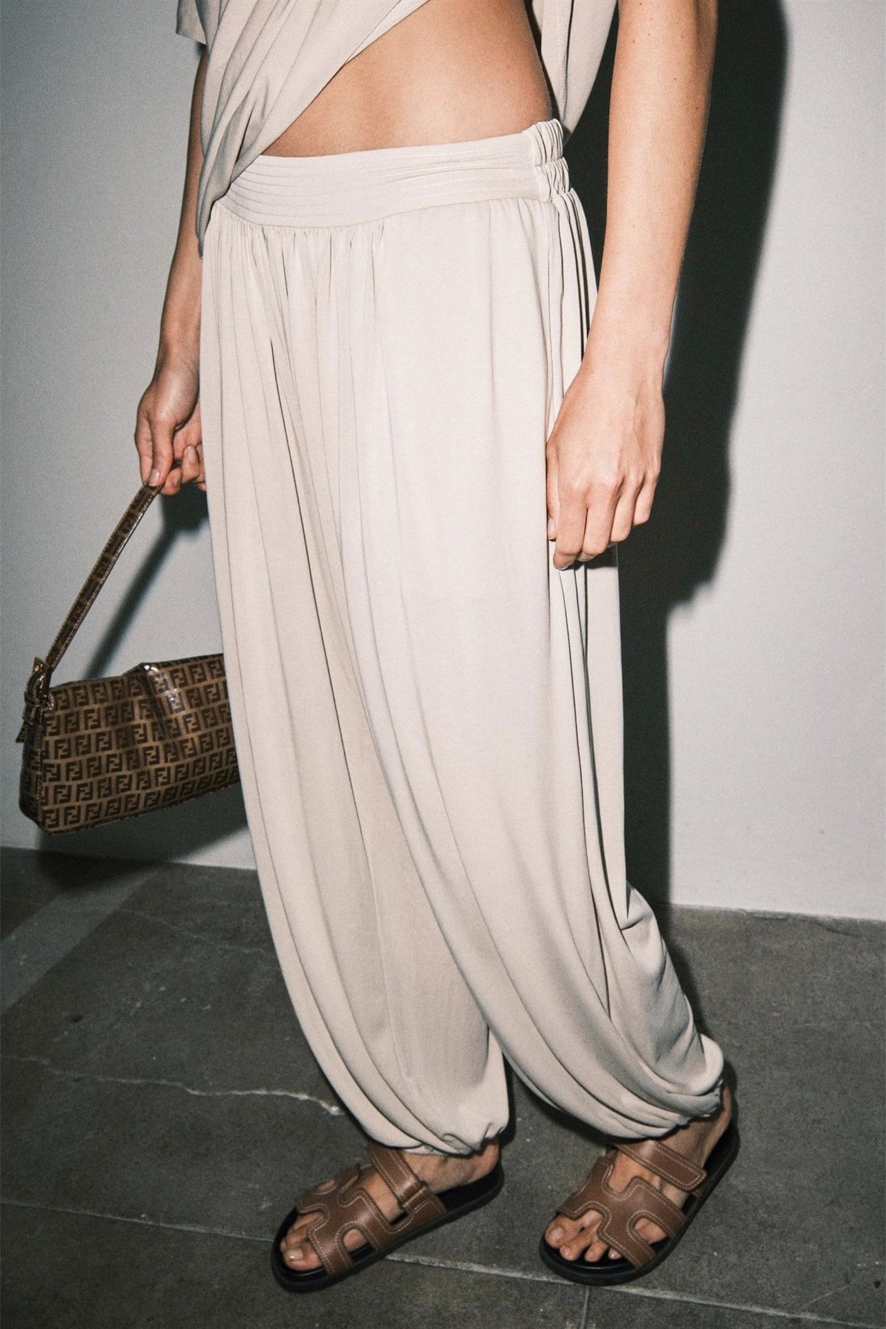 Stone Emery Drape Harem Pant