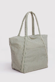 Sage Stripe Cloud Bag
