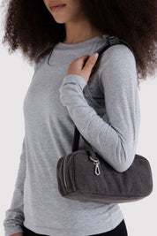 Small Washed Denim  Bowler Bag