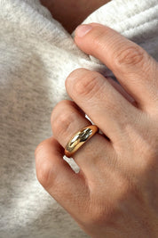 Gold Polished Dome Ring