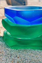 Emerald Glass Salt Cellar