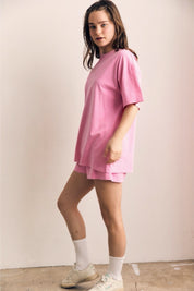 Pink Cosmos Simple Shorts