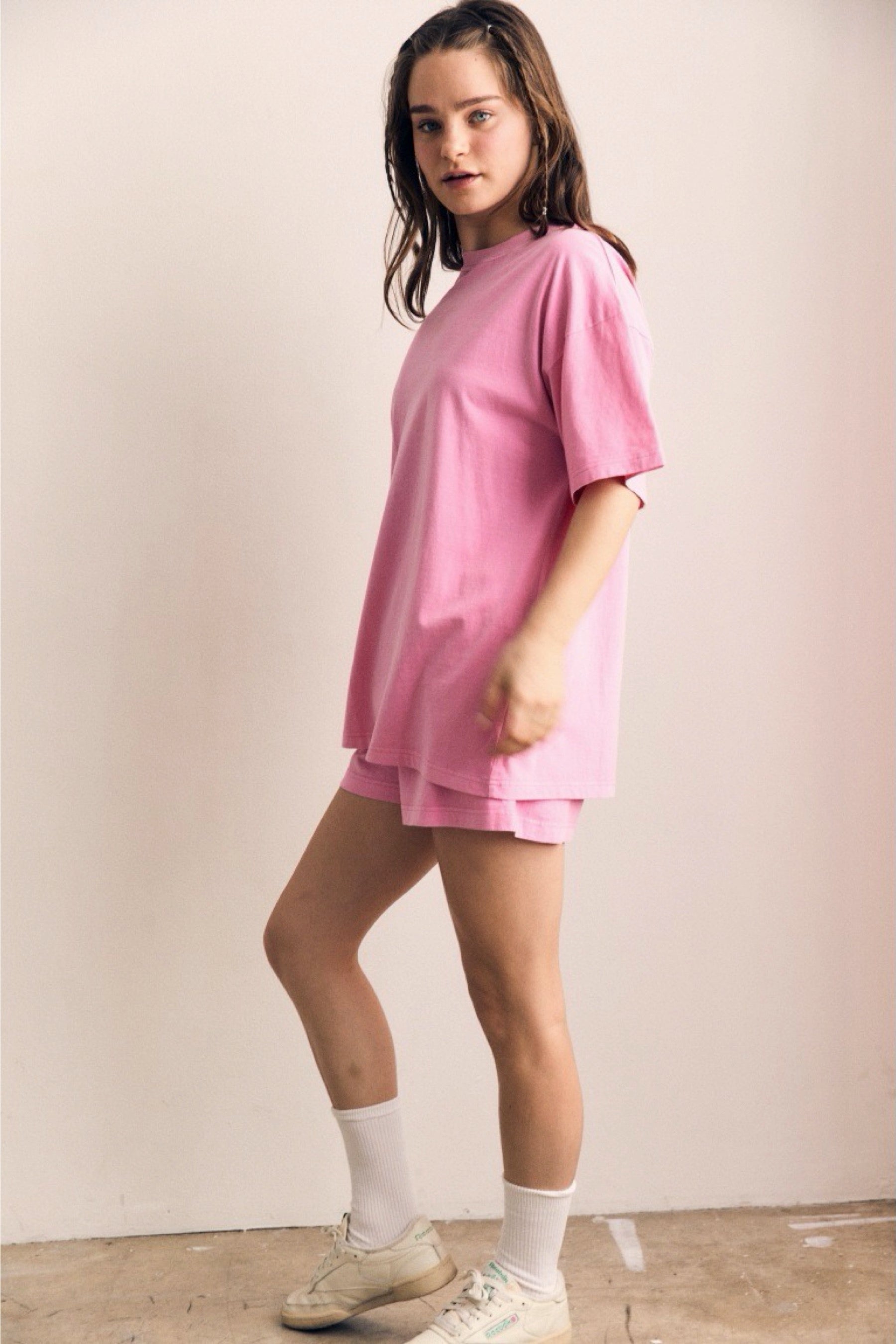 Pink Cosmos Simple Shorts