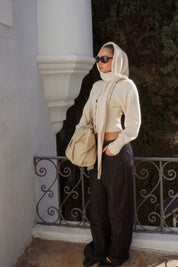 Oat Marion Cardigan + Scarf