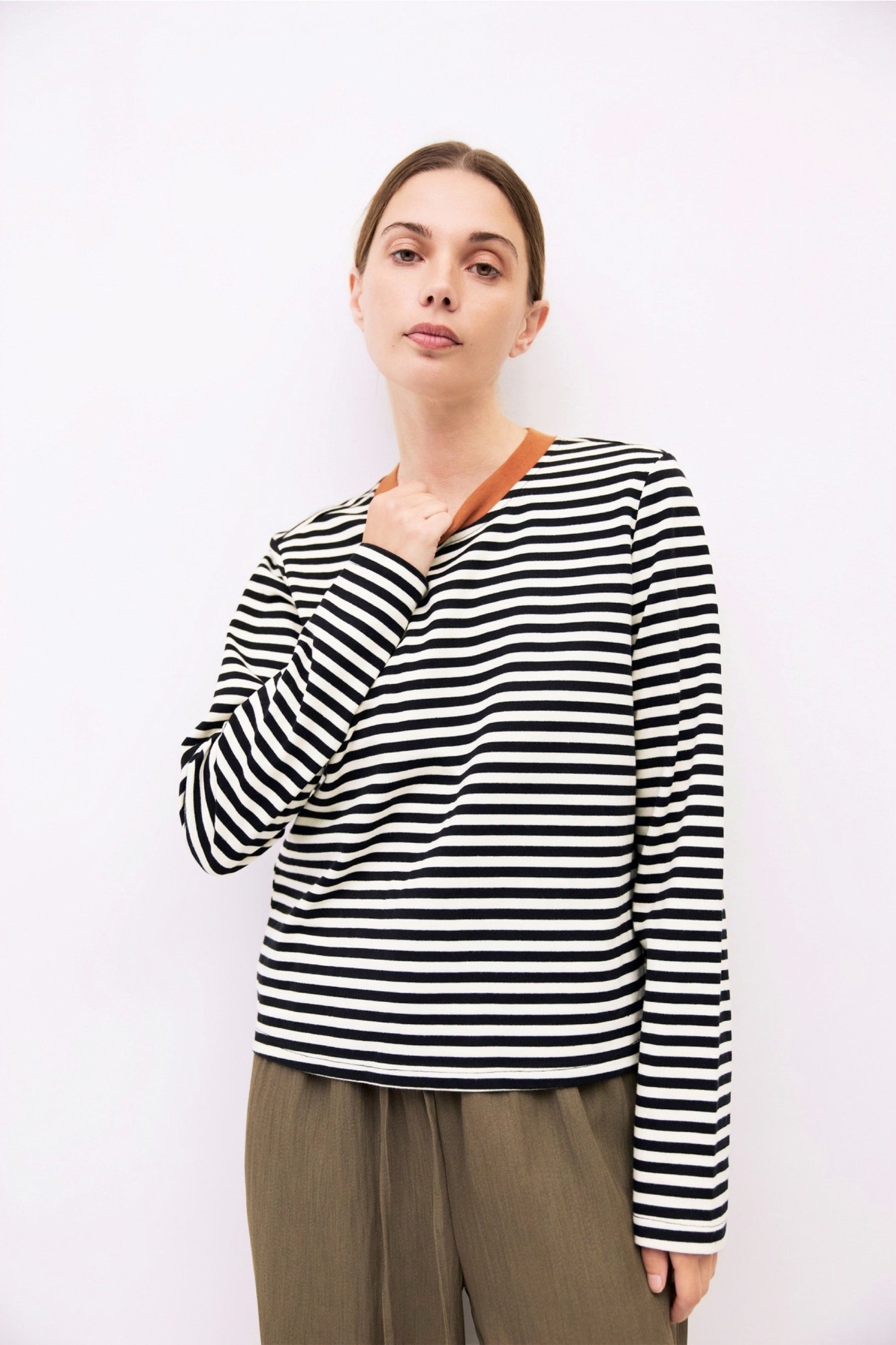 Striped Kathleen Tee