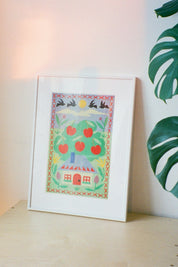 Cottage Risograph Print