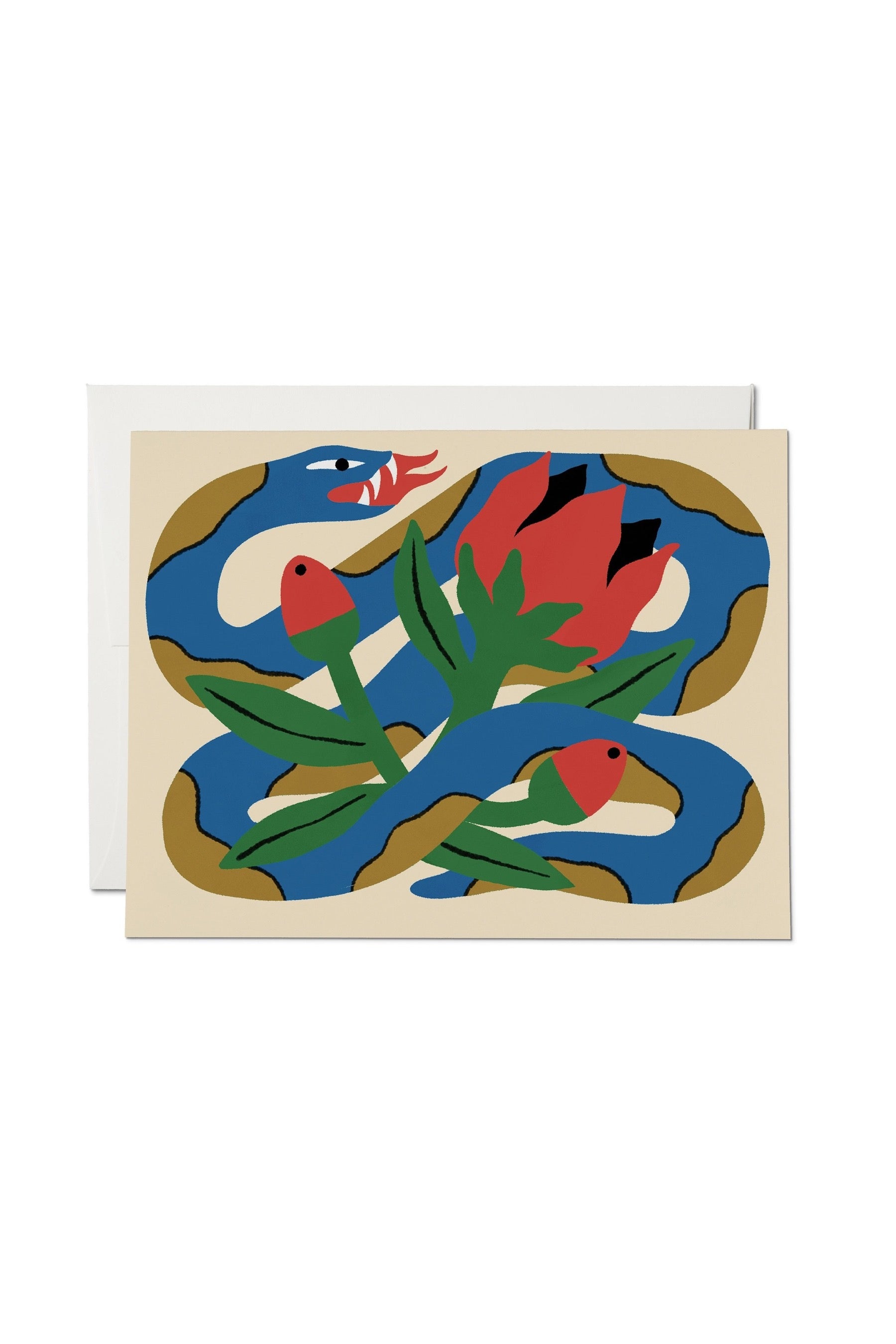 Snake & Rose Card