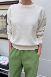 White Milo Cotton Sweater