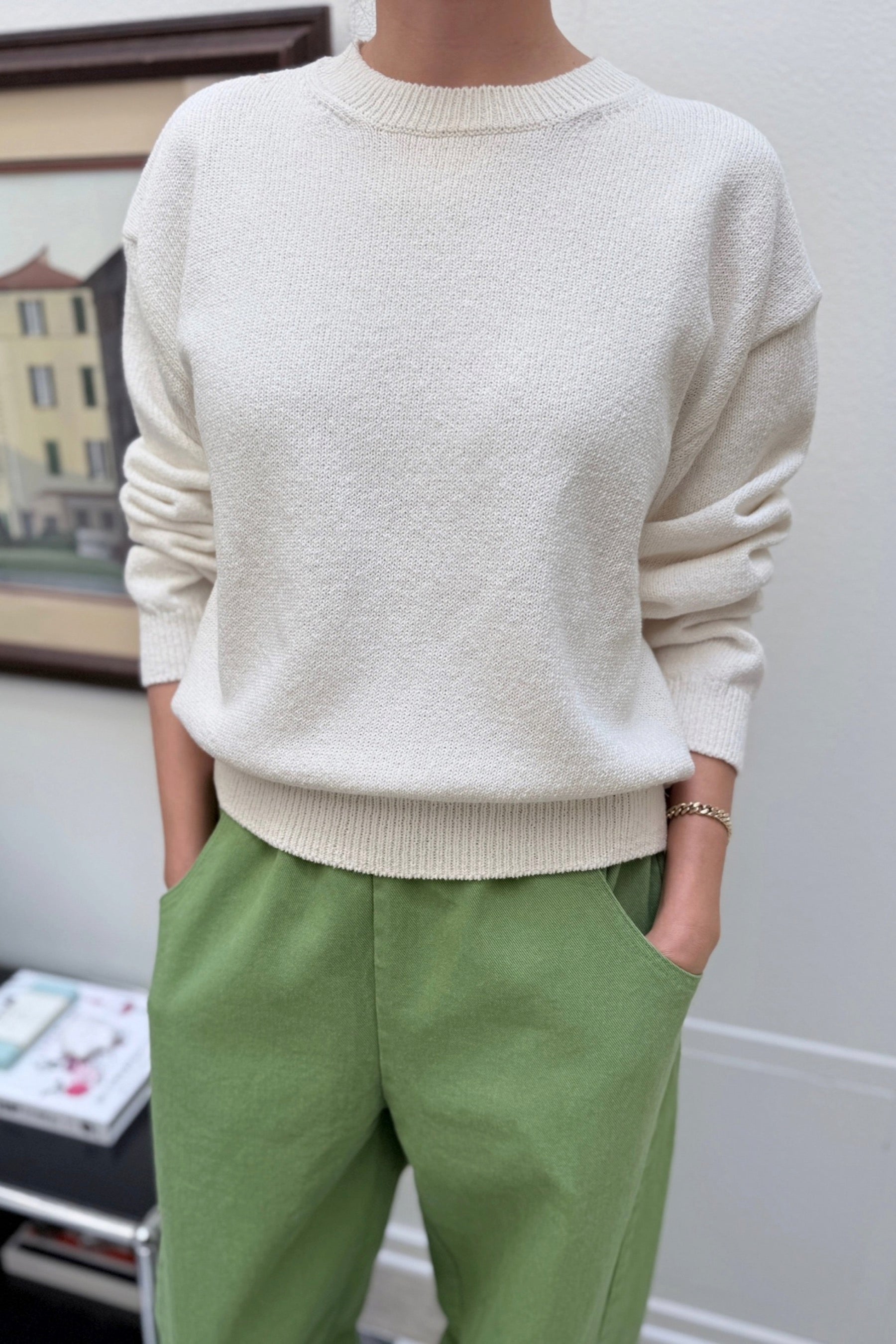 White Milo Cotton Sweater