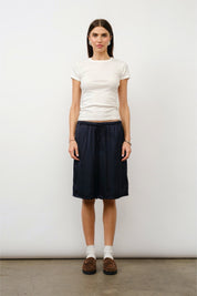 Navy Lily Relaxed Shorts