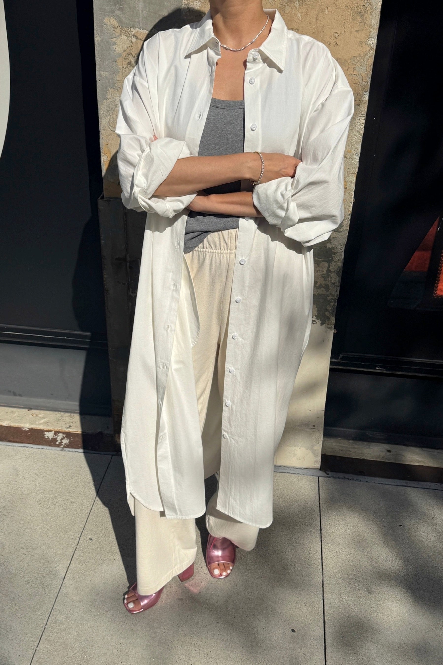 White Artist Long Shirt