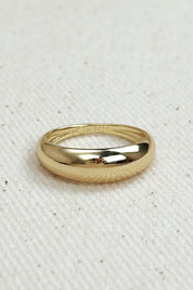 Gold Polished Dome Ring