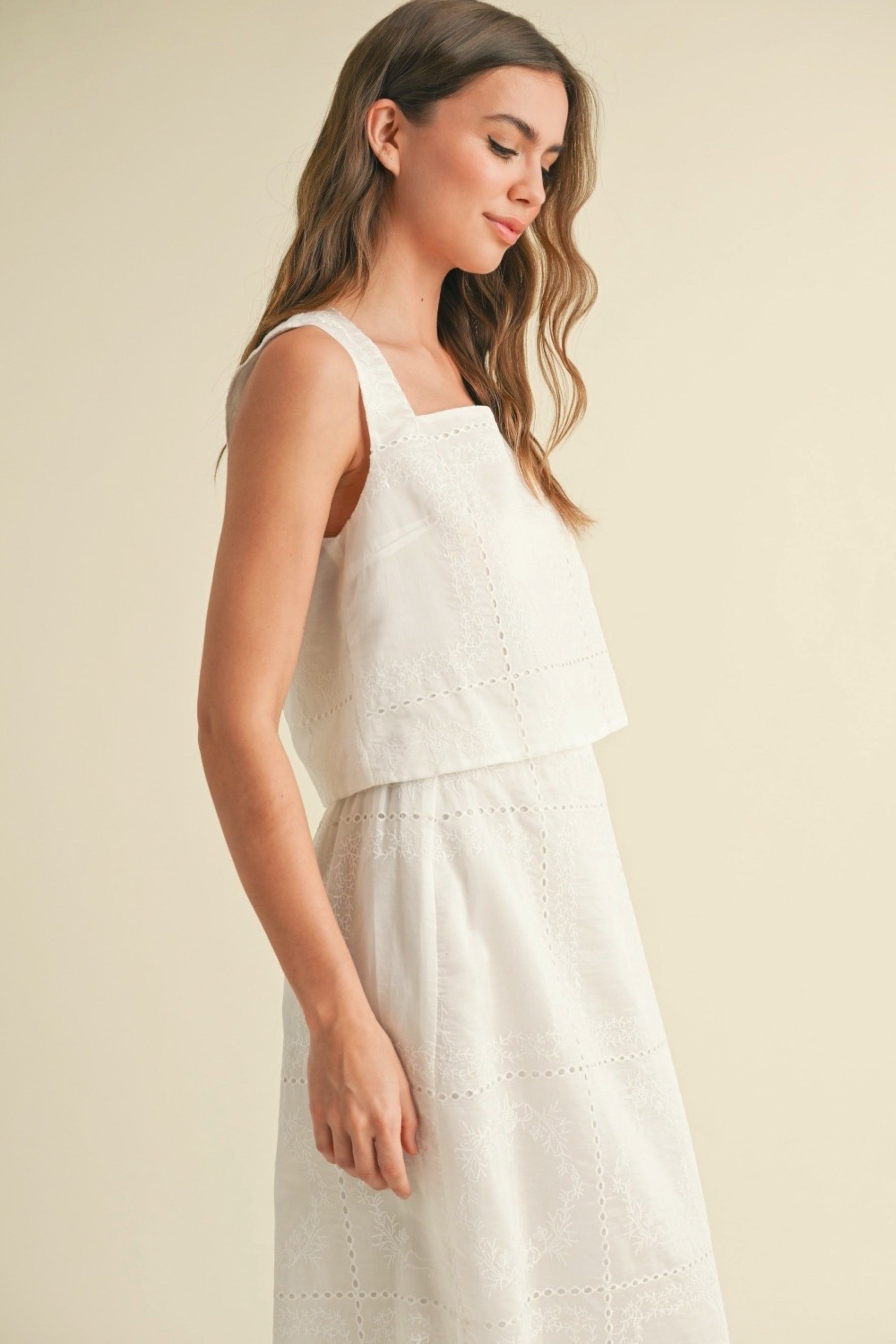 White Eyelet Set