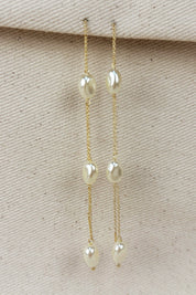 Gold Baroque Pearl Threaders