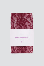 Burgundy Lace Tights