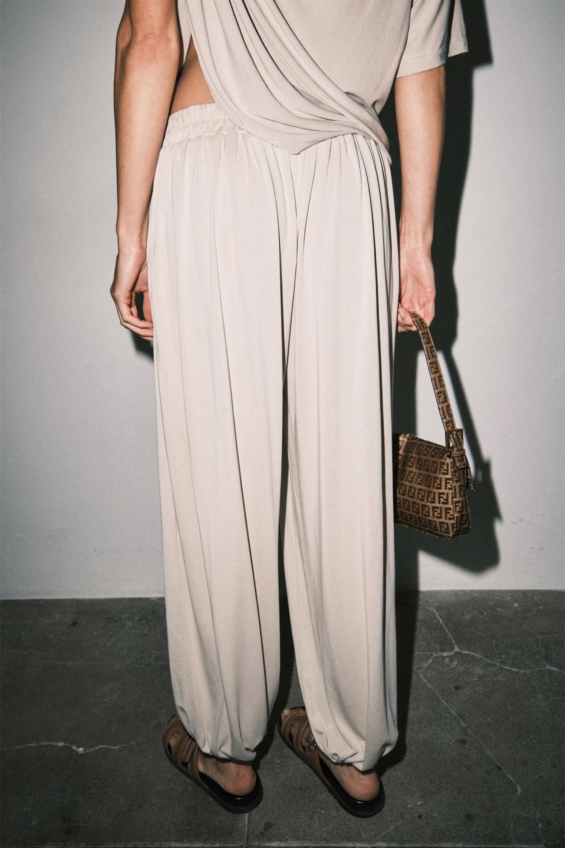 Stone Emery Drape Harem Pant