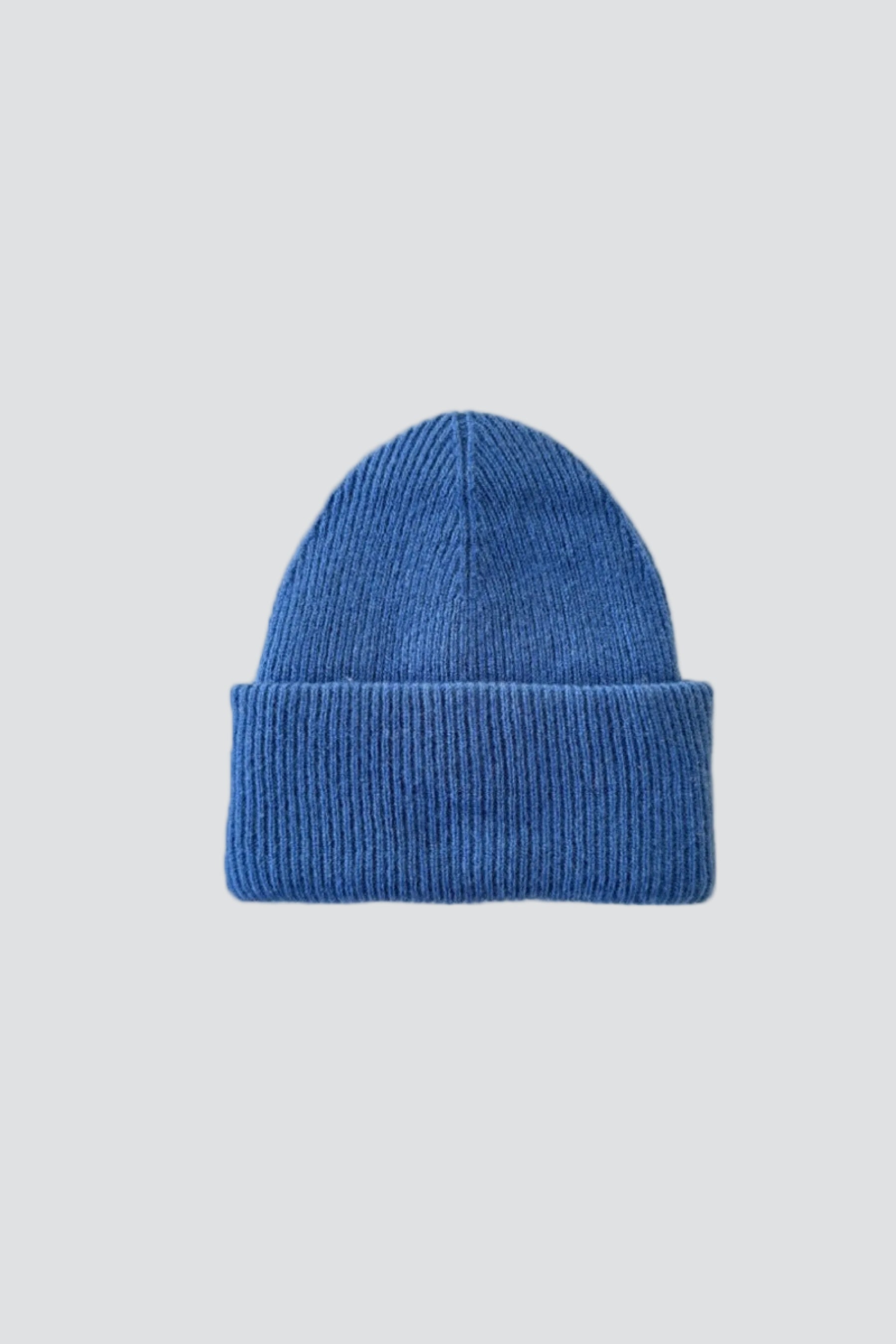 French Blue Wool Beanie