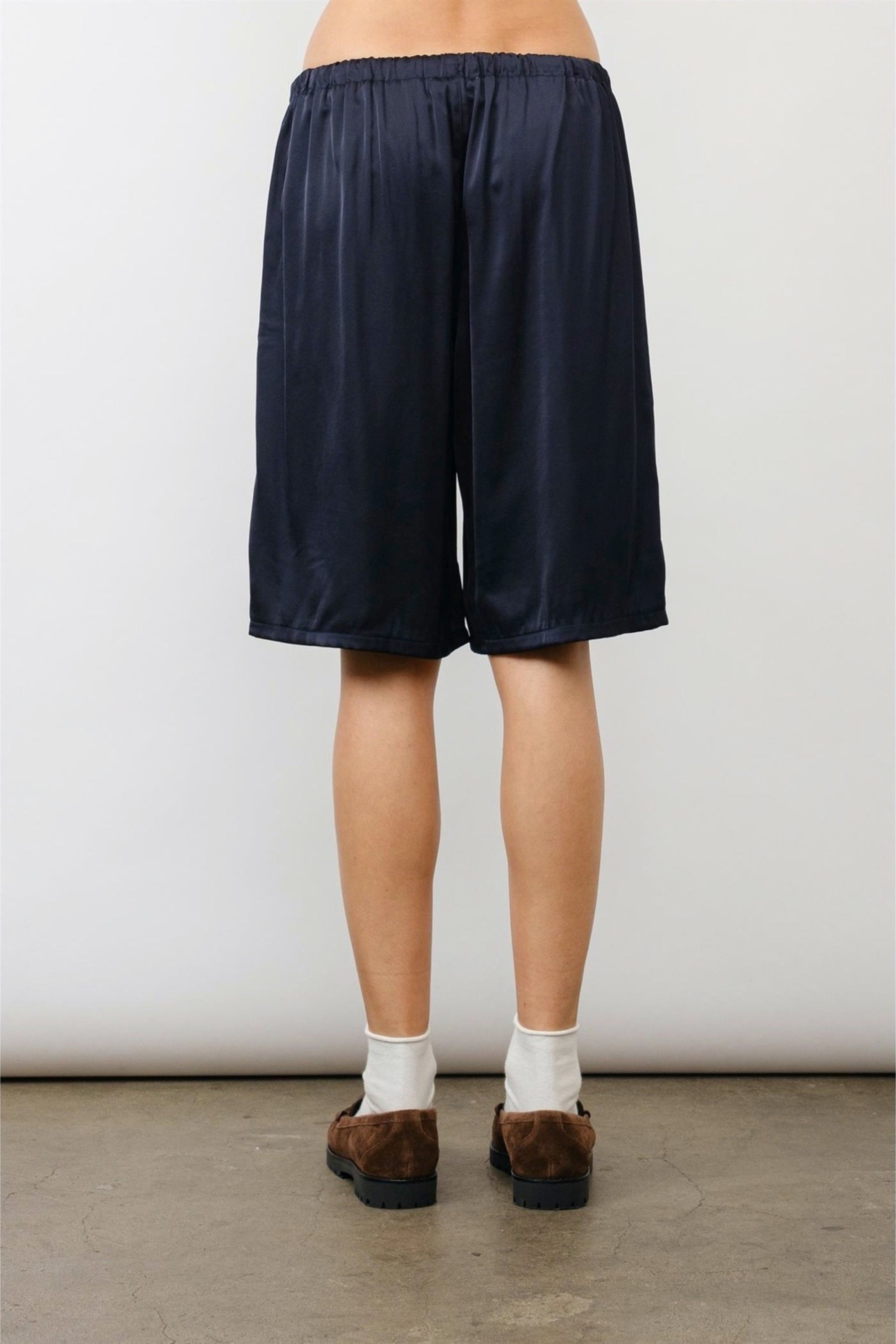 Navy Lily Relaxed Shorts