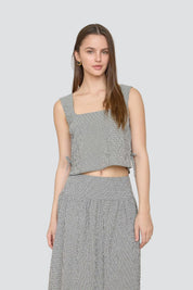 Black Gingham Brooke Set