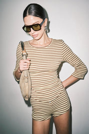 Yellow Stripe Nina Shorts
