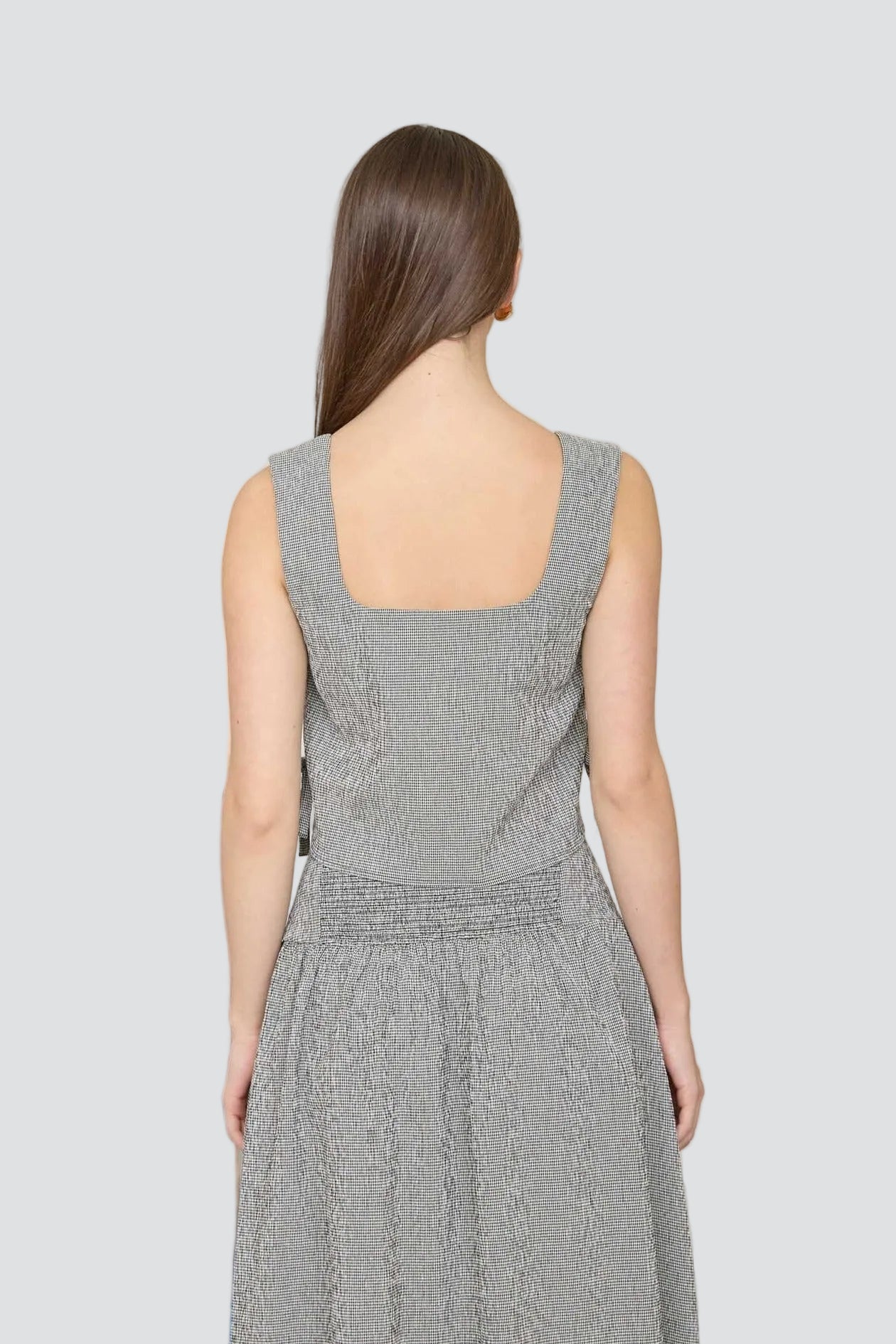 Black Gingham Brooke Set