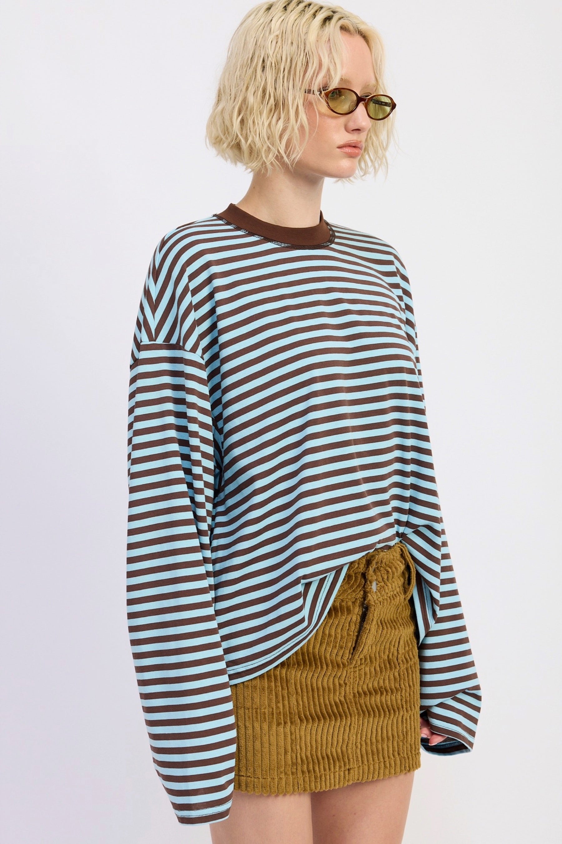 Blue Stripe Kiely Tee