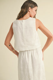 White Eyelet Set