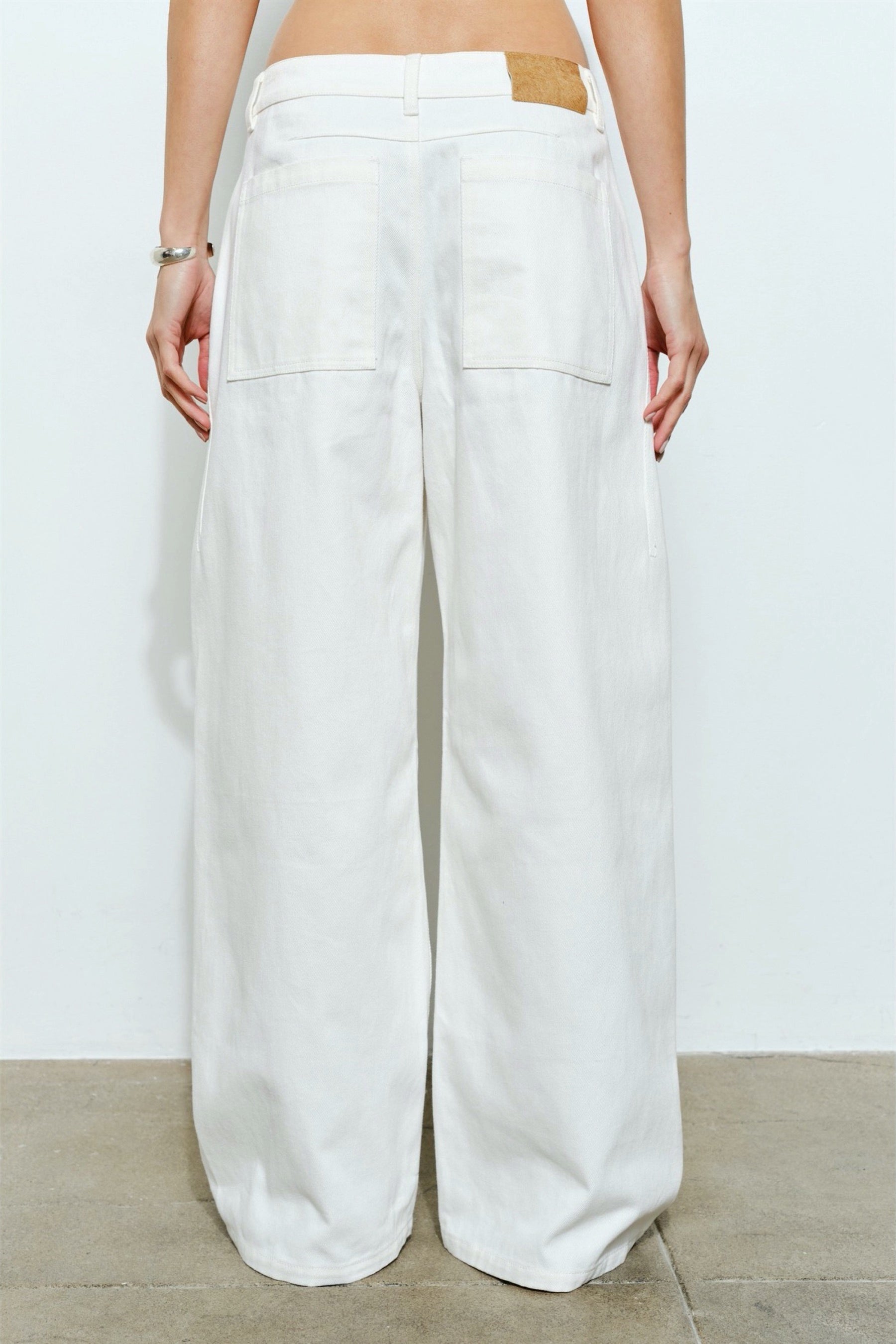 White Brynn Sculpted Wide Denim