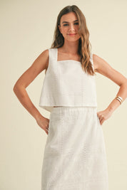 White Eyelet Set