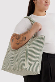 Sage Stripe Cloud Bag