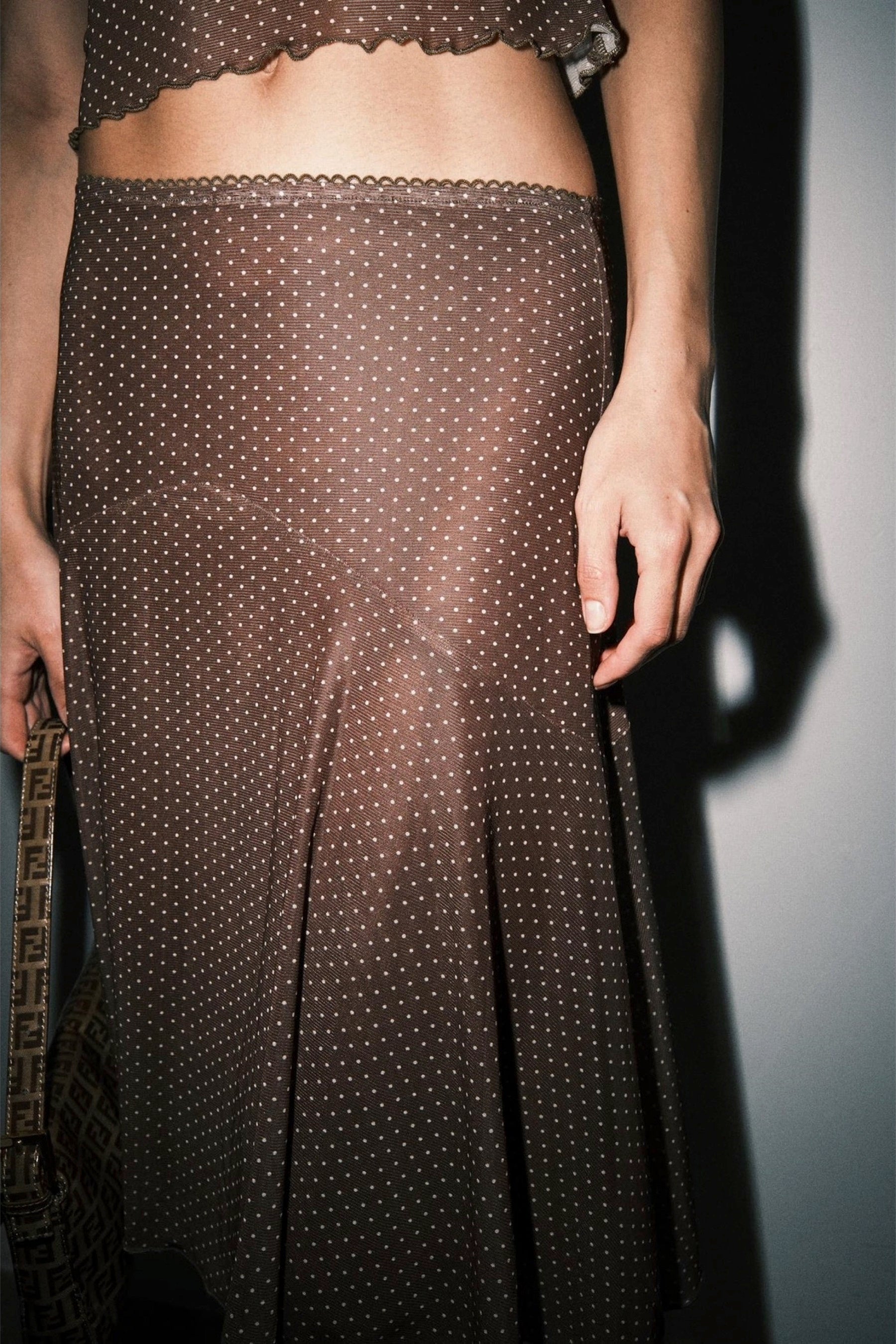 Brown Polka Dot Lilou Skirt