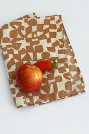 Natural Checks Tea Towel