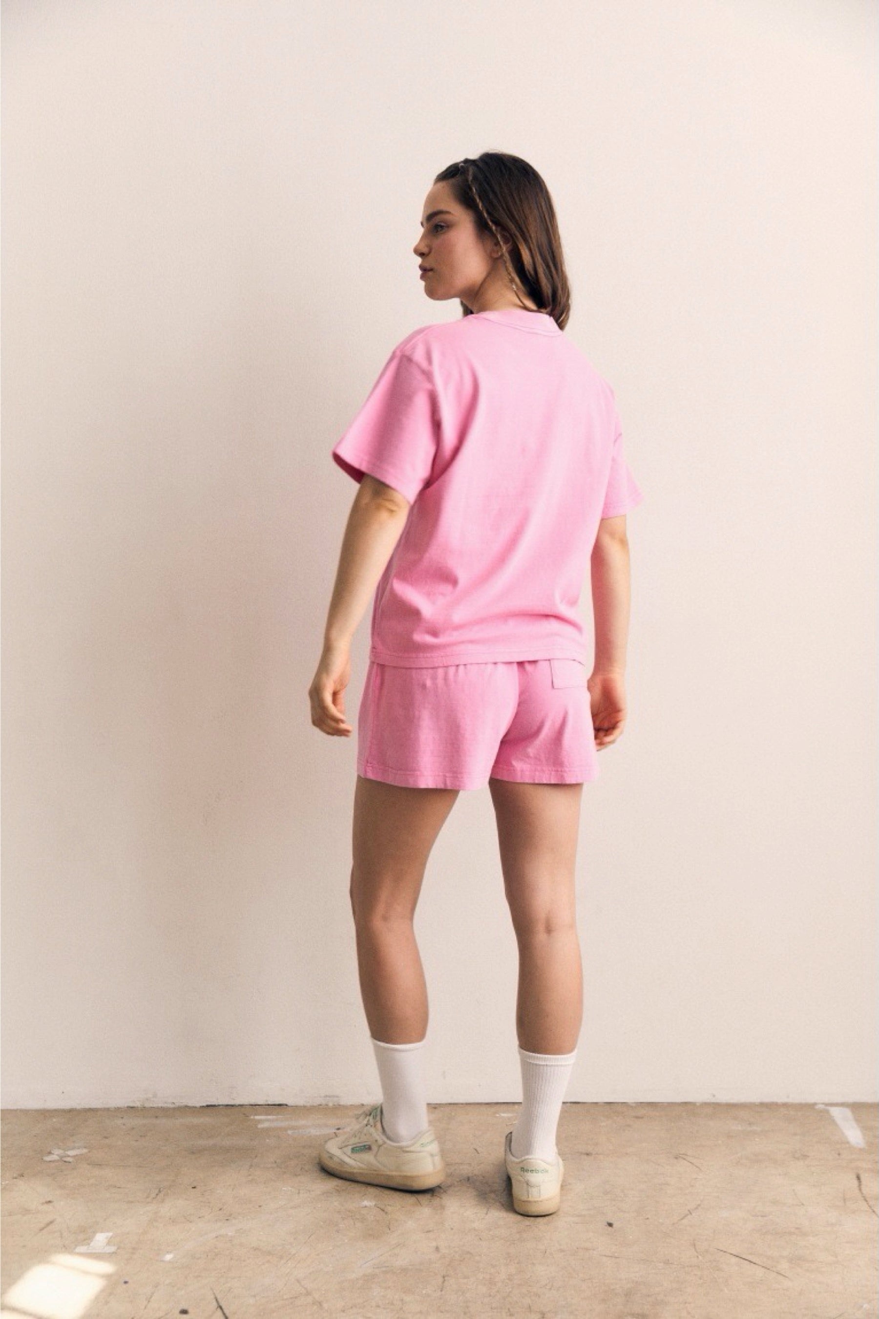 Pink Cosmos Simple Shorts
