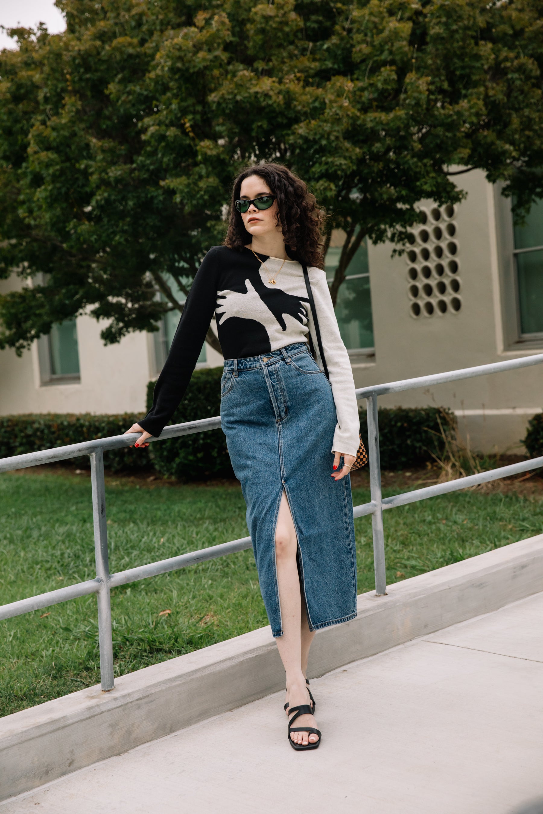 Mid Vintage Blue Chicago Skirt