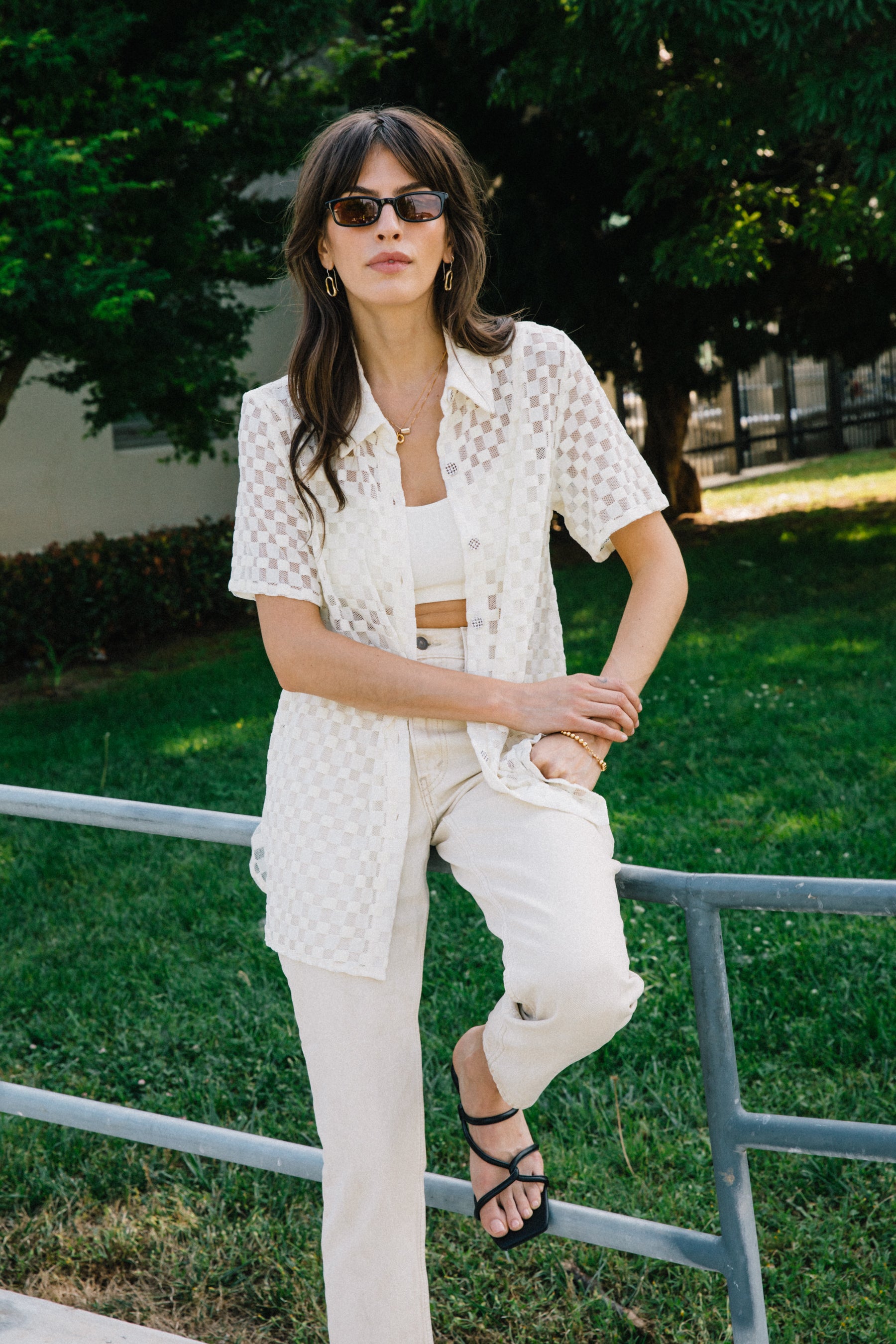 White Noise Harmony Button Down