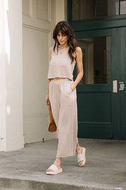 Sand Reversible Gauze Top