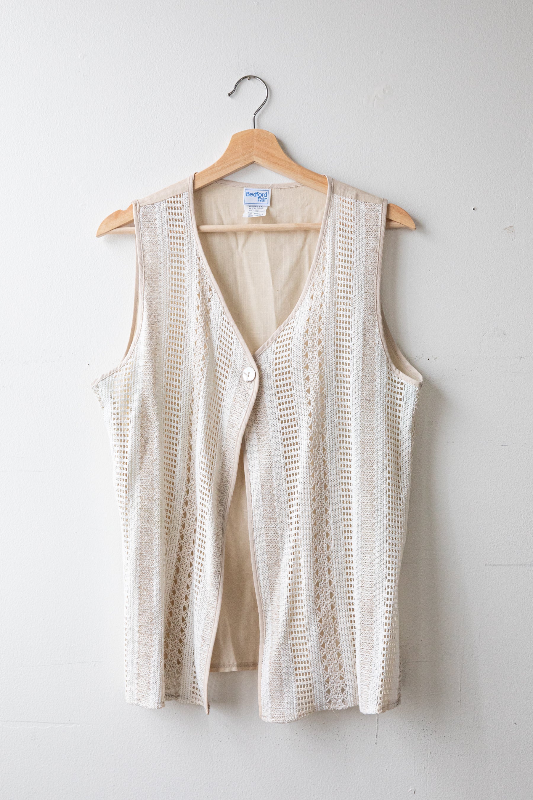 Neutrals Crochet Vest