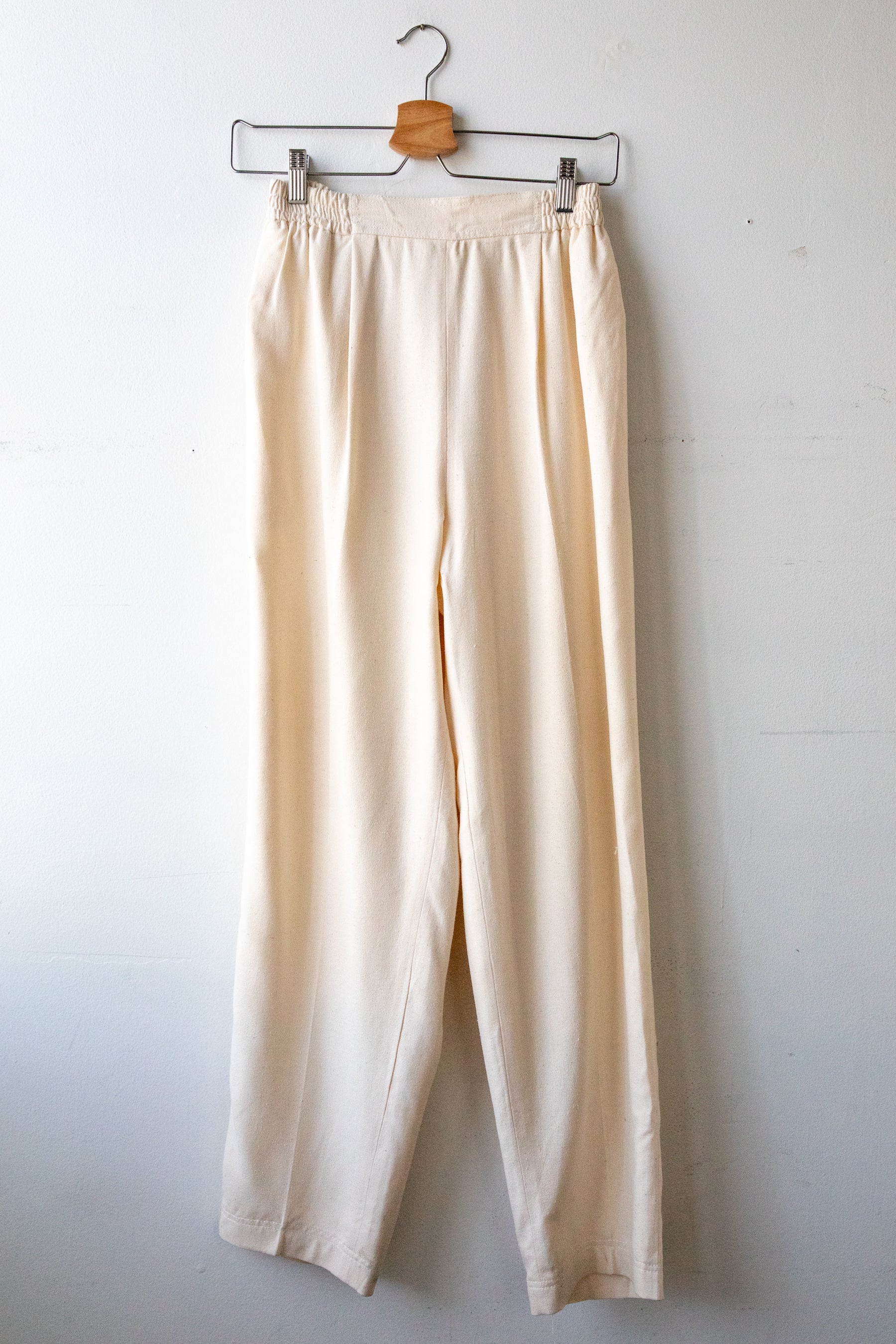 Ecru Raw Silk Pant
