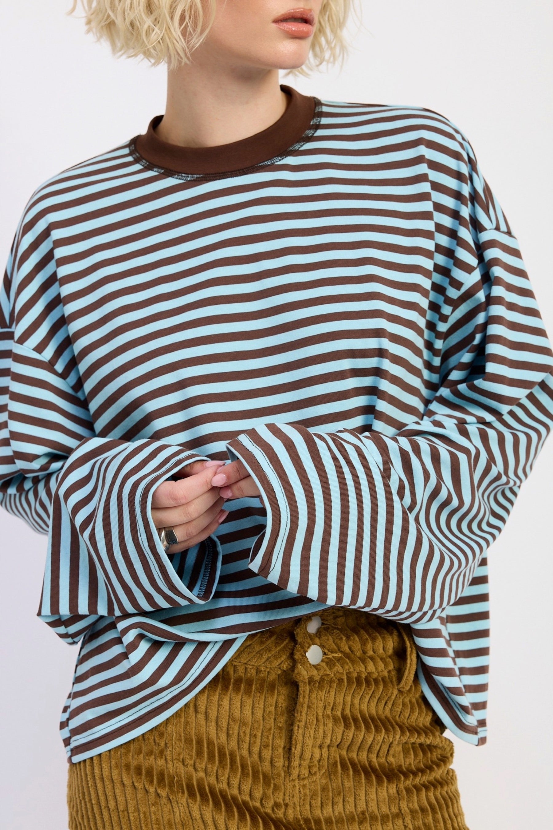 Blue Stripe Kiely Tee