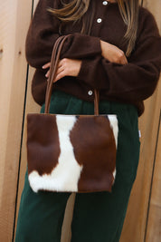 Cow Print Tiny Tote