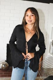 Black Lost In The Light Top