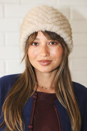 Cappuccino Chevron Beanie Band