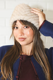 Cappuccino Chevron Beanie Band