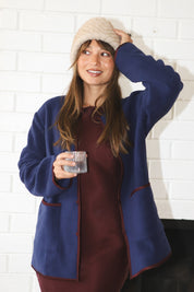 Navy Polar Fleece Jacket