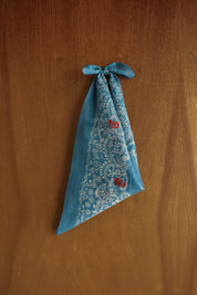 Mediterranean Blue Paisley Bandana