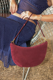 Currant Suede Lune Bag