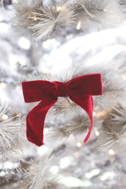 Velvet Bow Ornament Set
