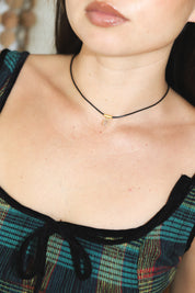 Black Mirage Cord Necklace