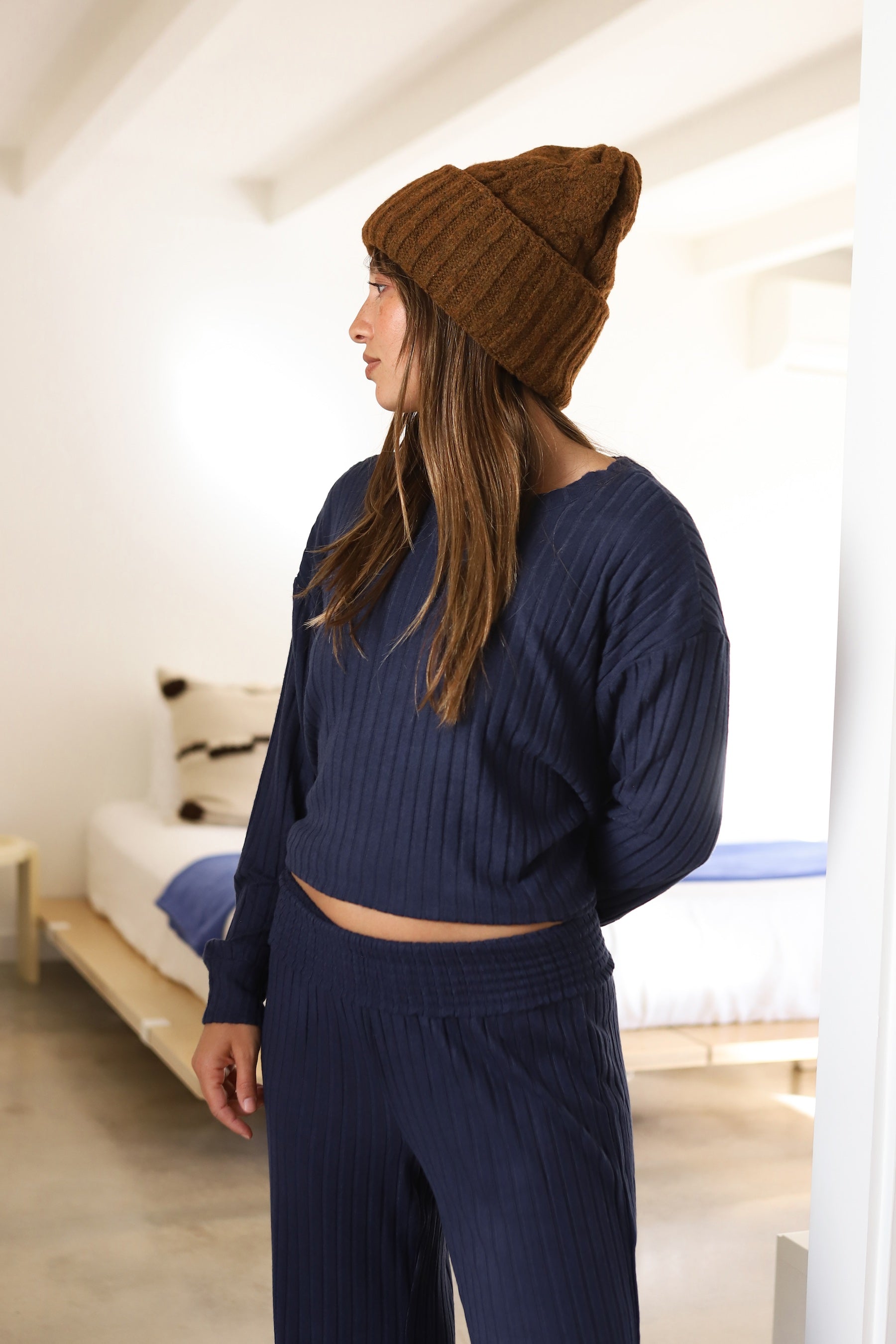 Coffee Coast Line Beanie